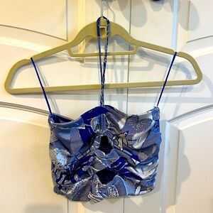 Small Zara cropped halter top with cut outs